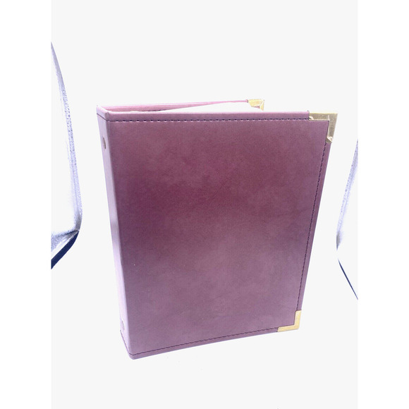 Vintage Cambridge Organizer 3 Ring Binder Vegan Leather Pink Organizer Journal - Picture 2 of 12
